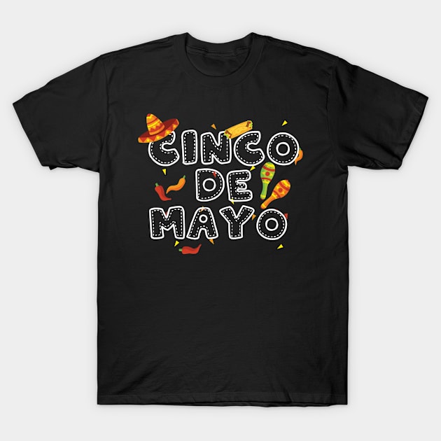 Cinco De Mayo  Pinata Sombrero Fun T-Shirt by CarleyMichaels